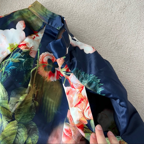 Love Bonito Midi Flower Poofy Blue Skirt - Picture 4 of 8